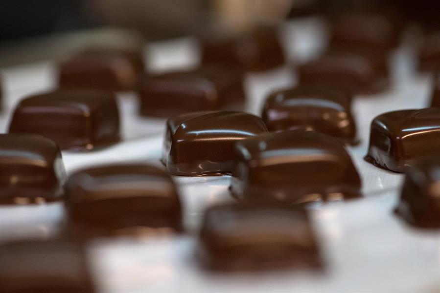 Bombones de chocolate, uno de los productos estrella de la industria chocolatera.